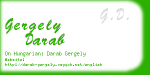 gergely darab business card